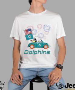 Snoopy Football Happy 4th Of July Miami Dolphins Shirt