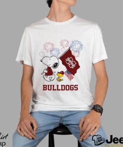 Snoopy Football Happy 4th Of July Mississippi State Bulldogs Shirt