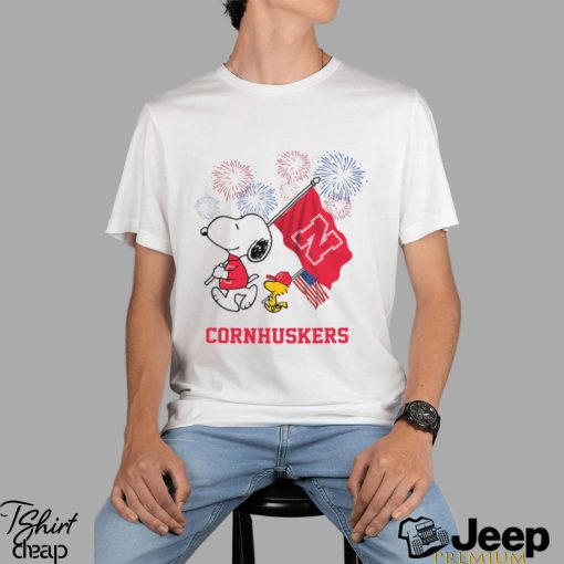 Snoopy Football Happy 4th Of July Nebraska Cornhuskers Shirt