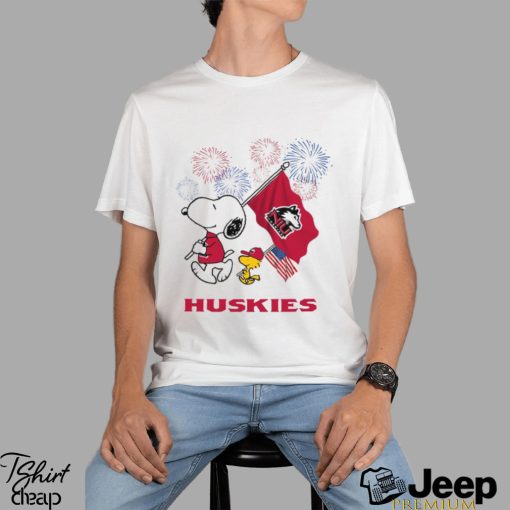 Snoopy Football Happy 4th Of July Northern Illinois Huskies Shirt