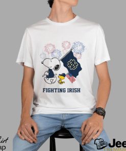 Snoopy Football Happy 4th Of July Notre Dame Fighting Irish Shirt