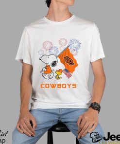 Snoopy Football Happy 4th Of July Oklahoma State Cowboys Shirt