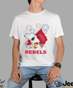 Snoopy Football Happy 4th Of July Ole Miss Rebels Shirt