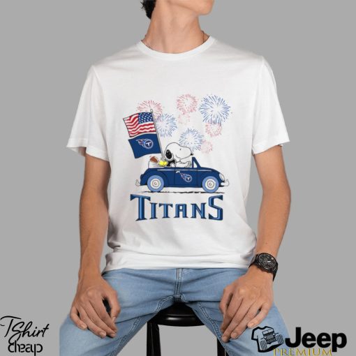 Snoopy Football Happy 4th Of July Tennessee Titans Shirt