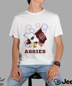 Snoopy Football Happy 4th Of July Texas A_M Aggies Shirt