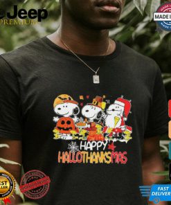 Snoopy Horror Pumpkin Happy HalloThankMas T Shirt