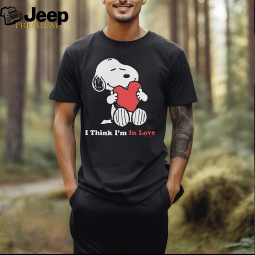 Snoopy I Think I’m In Love Adult T Shirt
