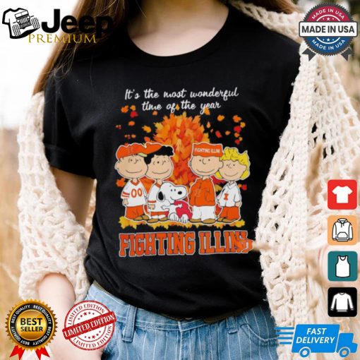 Snoopy Illinois Fighting Illini Fall the most beautiful time of the year shirt