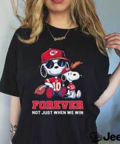 Snoopy Kansas City Chiefs Super Bowl Forever Not Just When We Win Shirt