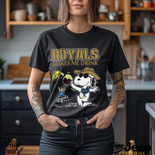 Snoopy Kansas City Royals Makes Me Drinks Shirt