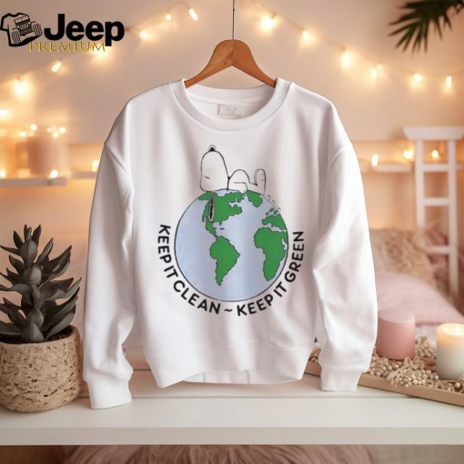 Snoopy Keep It Clean Keep It Green Earth Day Shirt