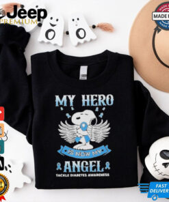 Snoopy My Hero Is Now My Angel Tackle Diabetes Awareness Shirt