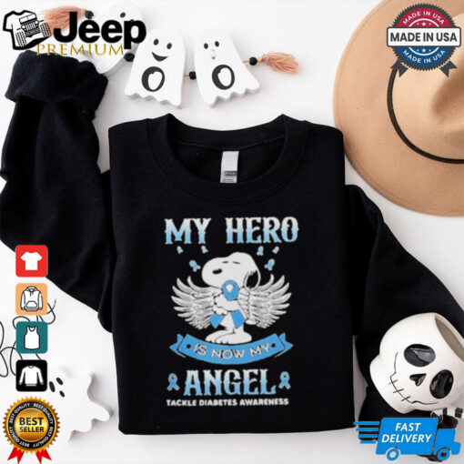 Snoopy My Hero Is Now My Angel Tackle Diabetes Awareness Shirt