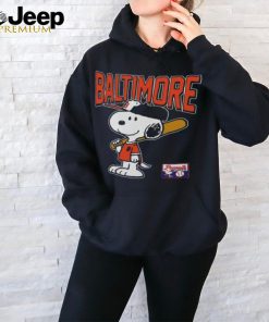 Snoopy Peanuts Ripple Junction Baltimore Baseball Graphic T Shirt