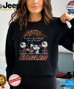 Snoopy Peanuts X Boston College Eagles Fall It'S The Most Beautiful Time Of The Year Shirt