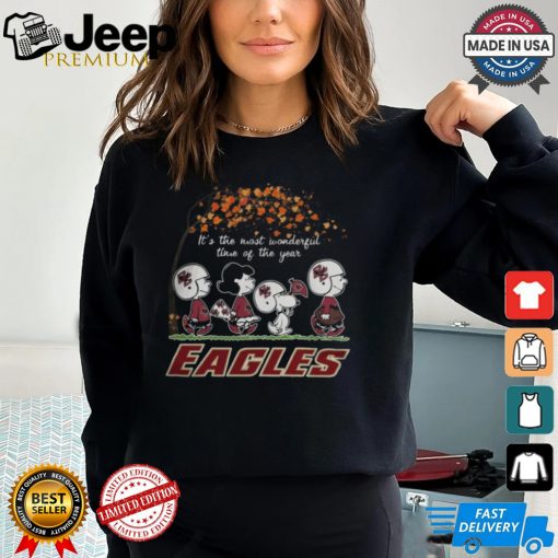 Snoopy Peanuts X Boston College Eagles Fall It’S The Most Beautiful Time Of The Year Shirt