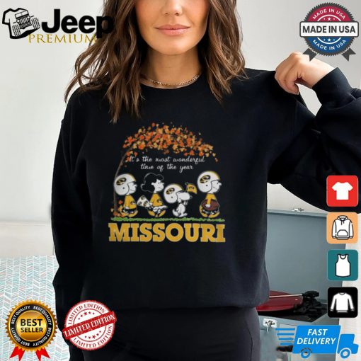 Snoopy Peanuts X Missouri Tigers Fall It'S The Most Beautiful Time Of The Year shirt