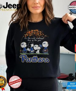 Snoopy Peanuts X Pitt Panthers Fall It'S The Most Beautiful Time Of The Year Shirt