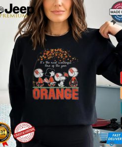 Snoopy Peanuts X Syracuse Orange Fall It'S The Most Beautiful Time Of The Year Shirt