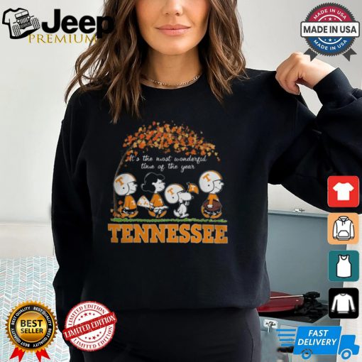 Snoopy Peanuts X Tennessee Volunteers Fall It'S The Most Beautiful Time Of The Year Shirt