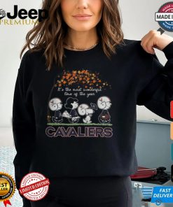 Snoopy Peanuts X Virginia Cavaliers Fall It'S The Most Beautiful Time Of The Year Shirt