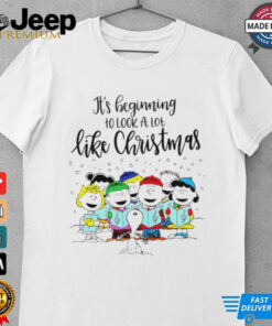 Snoopy Peanuts it’s beginning to look a lot like Christmas music shirt