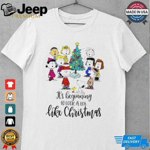 Snoopy Peanuts it’s beginning to look a lot like Christmas shirt