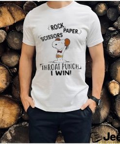 Snoopy Rock Paper Scissors Throat Punch I Win T Shirt