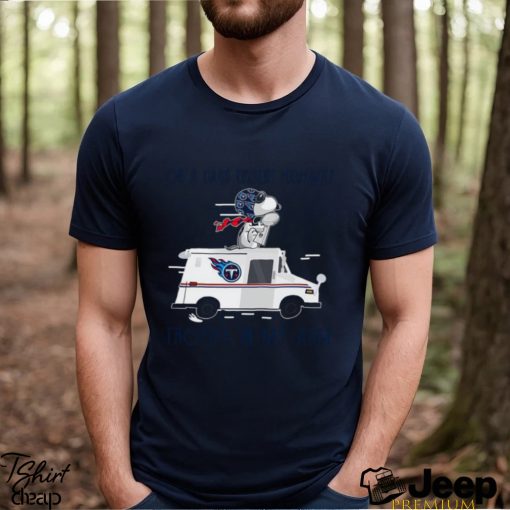 Snoopy Tennessee Titans on a dark desert highway trophy in my arm shirt