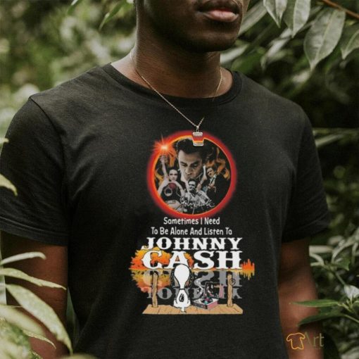 Snoopy Watching Sometimes I Need To Be Alone And Listen To Johnny Cash Shirt