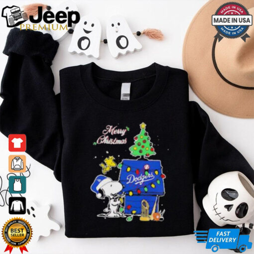 Snoopy Woodstock Merry Christmas Los Angeles Dodgers shirt