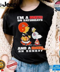 Snoopy and Charlie Brown I’m a Ohio State Buckeyes on saturdays and a Browns on sunday 2024 shirt