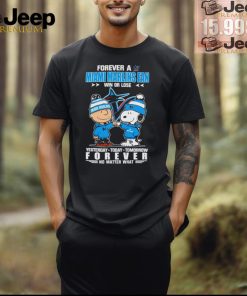 Snoopy and Charlie Brown forever a Miami Marlins fan win or lose forever shirt