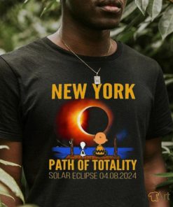 Snoopy and Charlie New York Path of Totality Solar Eclipse April 8 2024 T Shirt