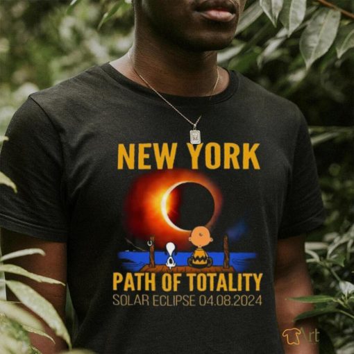 Snoopy and Charlie New York Path of Totality Solar Eclipse April 8 2024 T Shirt