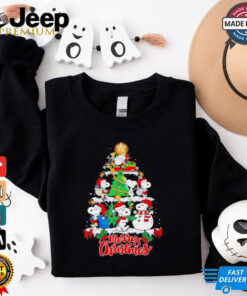 Snoopy and Woodstock Merry Christmas tree shirt