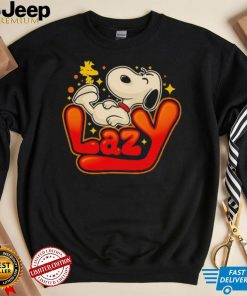 Snoopy and Woodstock Peanuts lazy beagle shirt