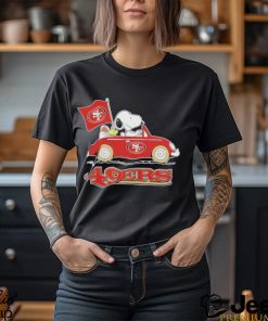 Snoopy and Woodstock Riding Car San Francisco 49Ers Super Bowl LVIII Shirt