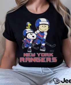 Snoopy and charlie brown hockey new york ranger logo 2024 shirt