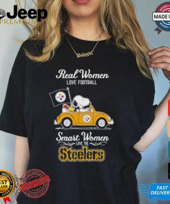 Snoopy and friend Peanuts Pittsburgh Steelers real women love football smart women love Steelers shirt