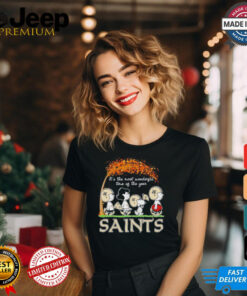 Snoopy and friends Peanuts X New Orleans Saints it’s the most wonderful time of the year shirt