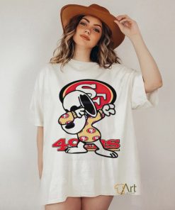 Snoopy dabbing San Francisco 49ers football logo shirt