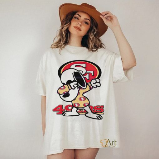 Snoopy dabbing San Francisco 49ers football logo shirt