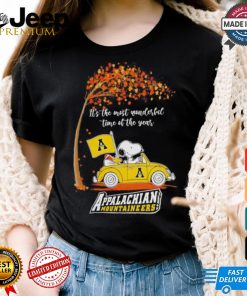 Snoopy driving car Appalachian State Mountaineers Fall the most wonderful shirt