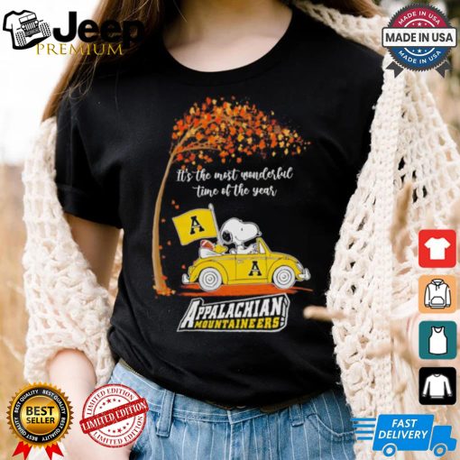 Snoopy driving car Appalachian State Mountaineers Fall the most wonderful shirt