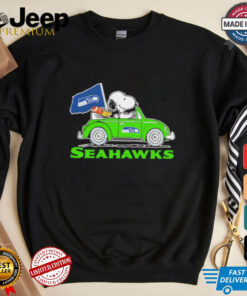 Snoopy x Woodstock driving car let’s go Seattle Seahawks shirt