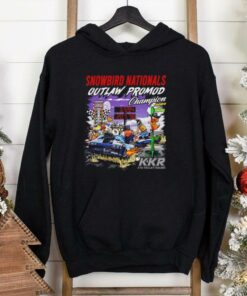**Snowbird Nationals Outlaw Promod Champion 2024 Shirt** – A bold and celebratory shirt for fans of the Snowbird Nationals, marking the 2024 Outlaw Promod Championship victory. Perfect for racing enthusiasts!