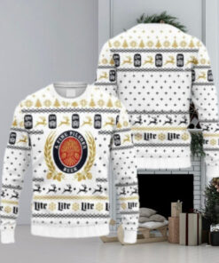 Snowflakes Miller Lite Christmas Ugly Sweater