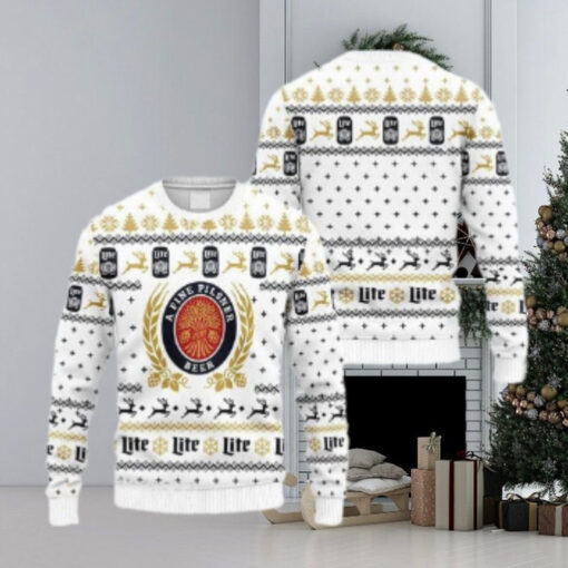 Snowflakes Miller Lite Christmas Ugly Sweater