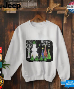 Snowman Christmas on the white river 2024 shirt